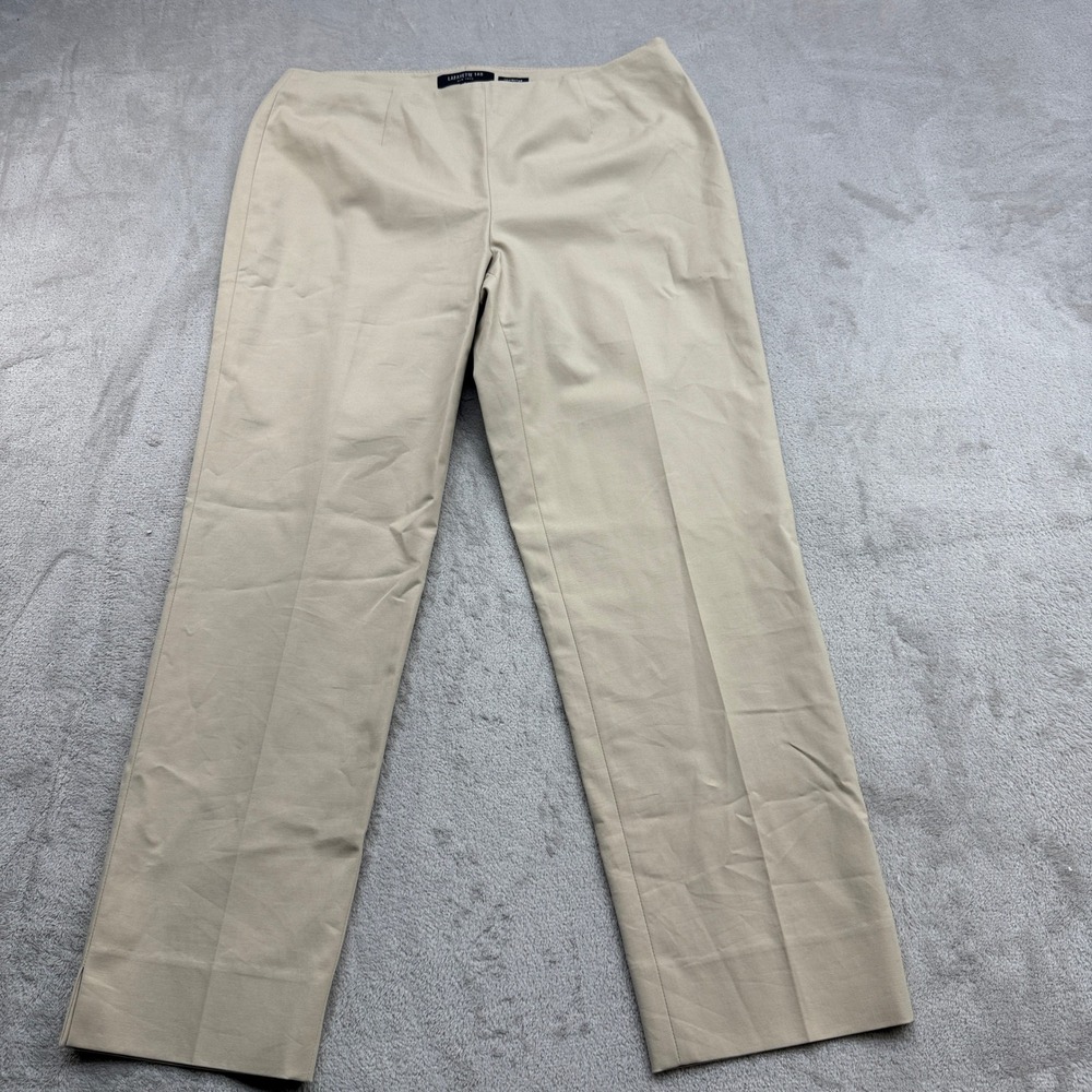 Lafayette 148 Lexington Pants Women 6 Cotton Stretch Preppy Old Money Quiet Lux